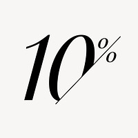 10% number collage element vector