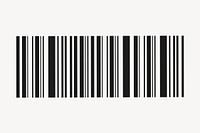 Flat barcode icon collage element vector