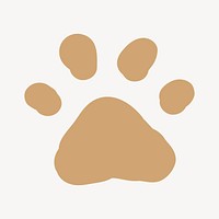 Dog paw collage element vector