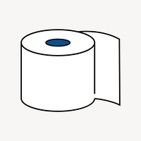 Tissue paper, toilet essential graphic vector