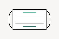 COVID-19 face mask, healthcare graphic vector