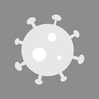 COVID-19 virus ultrastructure, doodle graphic vector