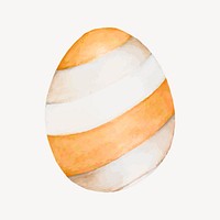 Yellow Easter egg, watercolor design, collage element vector