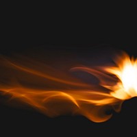 Aesthetic flame on black background
