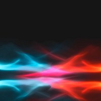 Aesthetic background, blue and red flame