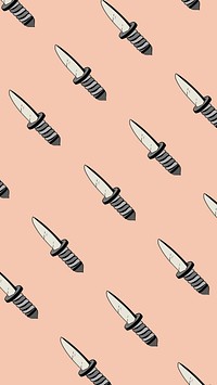 Vintage knife mobile wallpaper, pattern background