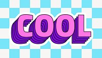 Cool typography, retro collage element psd