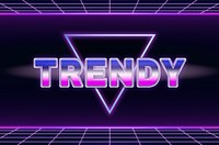 Trendy retro style word on futuristic background