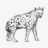 Hyena walking animal illustration vector