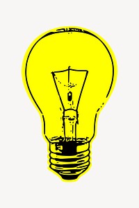 Light bulb clipart illustration vector. Free public domain CC0 image.