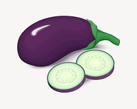 Eggplant clipart illustration psd. Free public domain CC0 image.