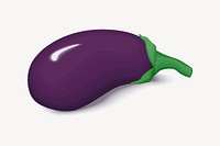 Eggplant clipart illustration psd. Free public domain CC0 image.