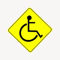 Handicapped sign clipart illustration psd. Free public domain CC0 image.