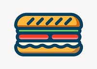 Burger clipart illustration psd. Free public domain CC0 image.