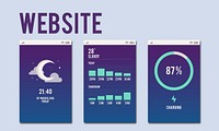 Web Site Mobile Interface Layout Concept