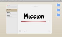 Business Note Target Mission Concept