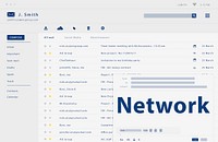 Graphic of Email notification in global communications network