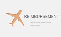 Illustration of aviation life insurance traveling trip