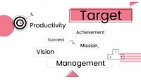 Business management diagram icon graphic
