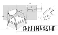 Armchair furniture sketch plan draft