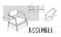 Armchair furniture sketch plan draft