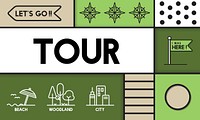 Holiday trip tour itinerary travel graphic