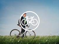 Bicycle Riding Bike Transportation Icon Concept