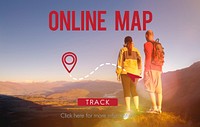 Online Map Internet Media Navigation Route Concept
