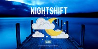 Nightshift Business Evening Hours Overtime Concept