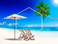 Hexagon Frame Holiday Summer Vacation Copy Space Concept