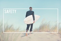Businessman with Surfboard Going to the Beach