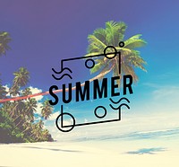 Summer Season Hot Heat Outdoors Graphic Concept