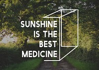 Sunshine is The Best Medicine Word Graphic