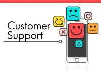 Customer evaluation feedback smiley emoticons