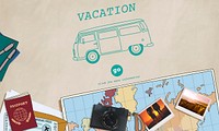 Vacation Traveling Adventure Journey Destination Van Concept