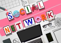 Social Network Communication Connection Technology Concept