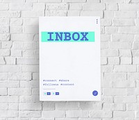 Inbox Chat Social Hashtag Graphic