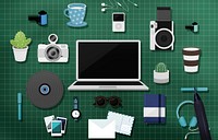 Technology Gadget Media Icons Concept