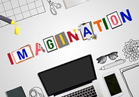 Imagination Creative Word Design Colorful Concept