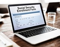 Social Security Enrollment Form Concept