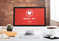 Marry Me? Valantine Romance Heart Love Passion Concept