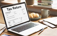 Income Tax Return Deduction Refund Concept
