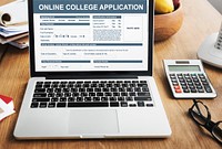 Online Collage Application Document Form Concept
