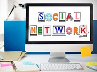 Social Network Communication Connection Technology Concept