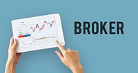 Financial forex business chart report