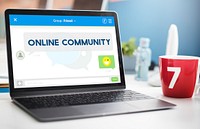 Online Community Friends Communication Connection Concept