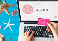Women Girl Lady Female Online Shopping Woman Concept
