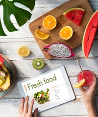 Fresh Food Eating Cafe Calories Nutrition Concept