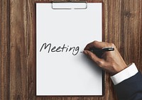 Meeting Appointment Memo Reminder Handwritten Graphic Concept