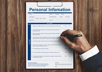 Personal Information Data Application Form Concept